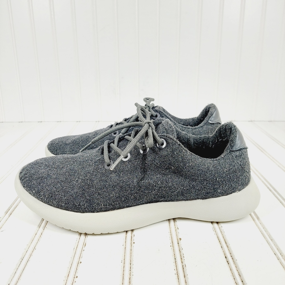 George Lightweight Gray Wool Lace Up Casual Sneakers i378